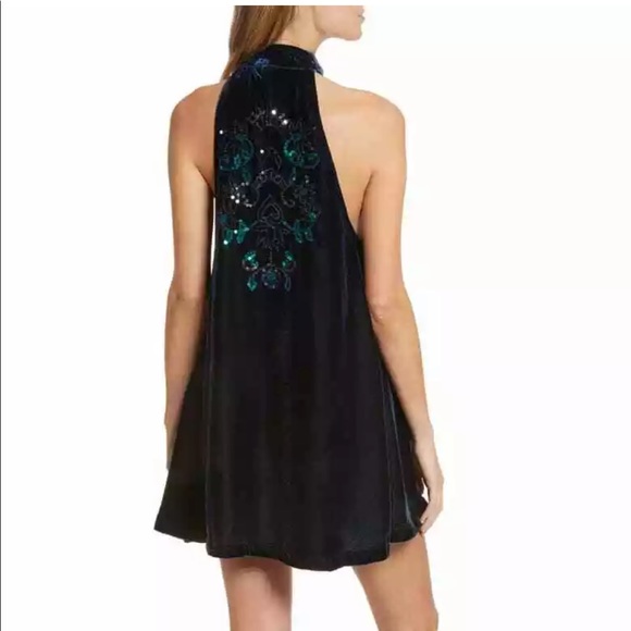 NWT Free People Jill’s Sequin Swing Halter Dress - Picture 5 of 7